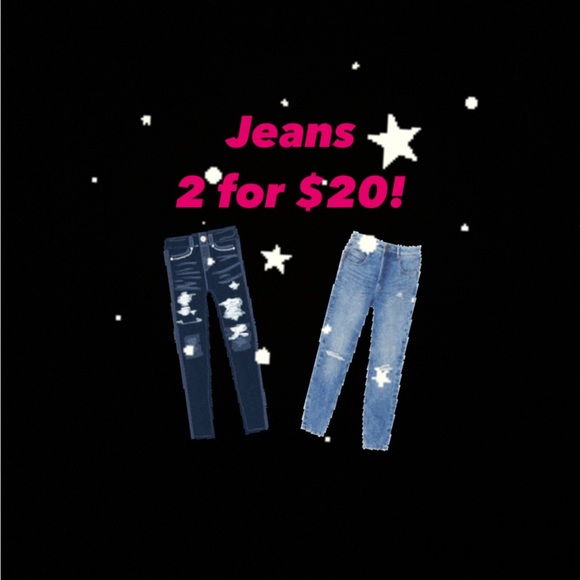 Jeans: two for $20! Create a bundle of your two favorite. Happy shopping!๐ - Picture 1 of 1